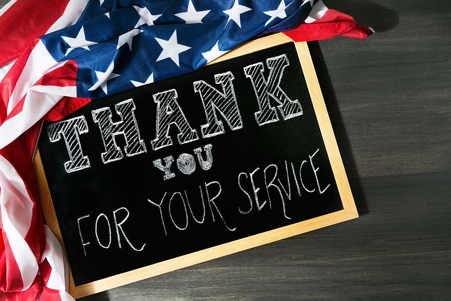 American flag – Thank you for your service