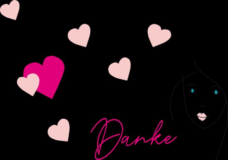 Danke pink hearts