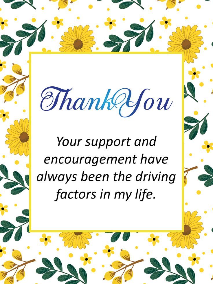 Support & Encouragement – Thank You Cards - Thank you pics