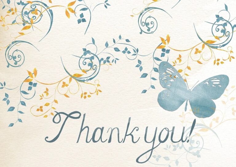 Thank You Butterfly Illustration