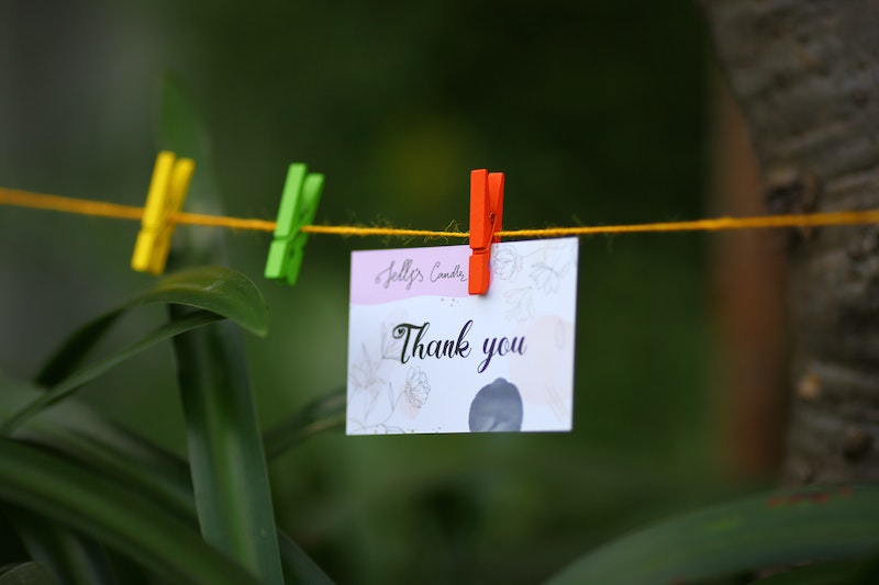 Thank You Card Hanging
