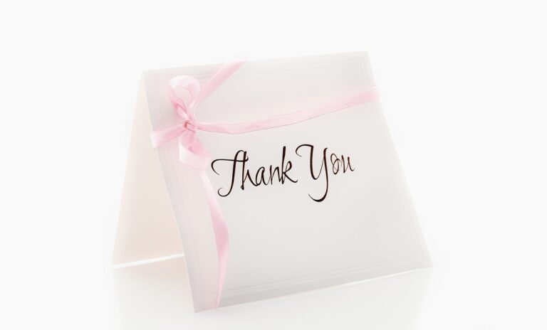 Thank You Card Note