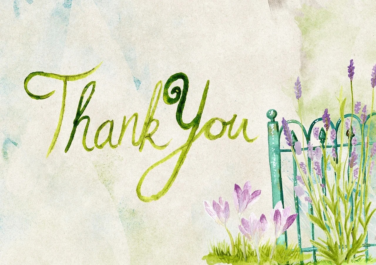 Thank You Colored Illustration