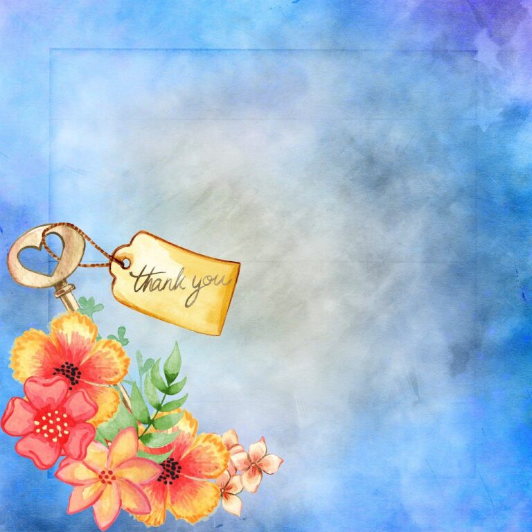 Thank You Flower Floral Background