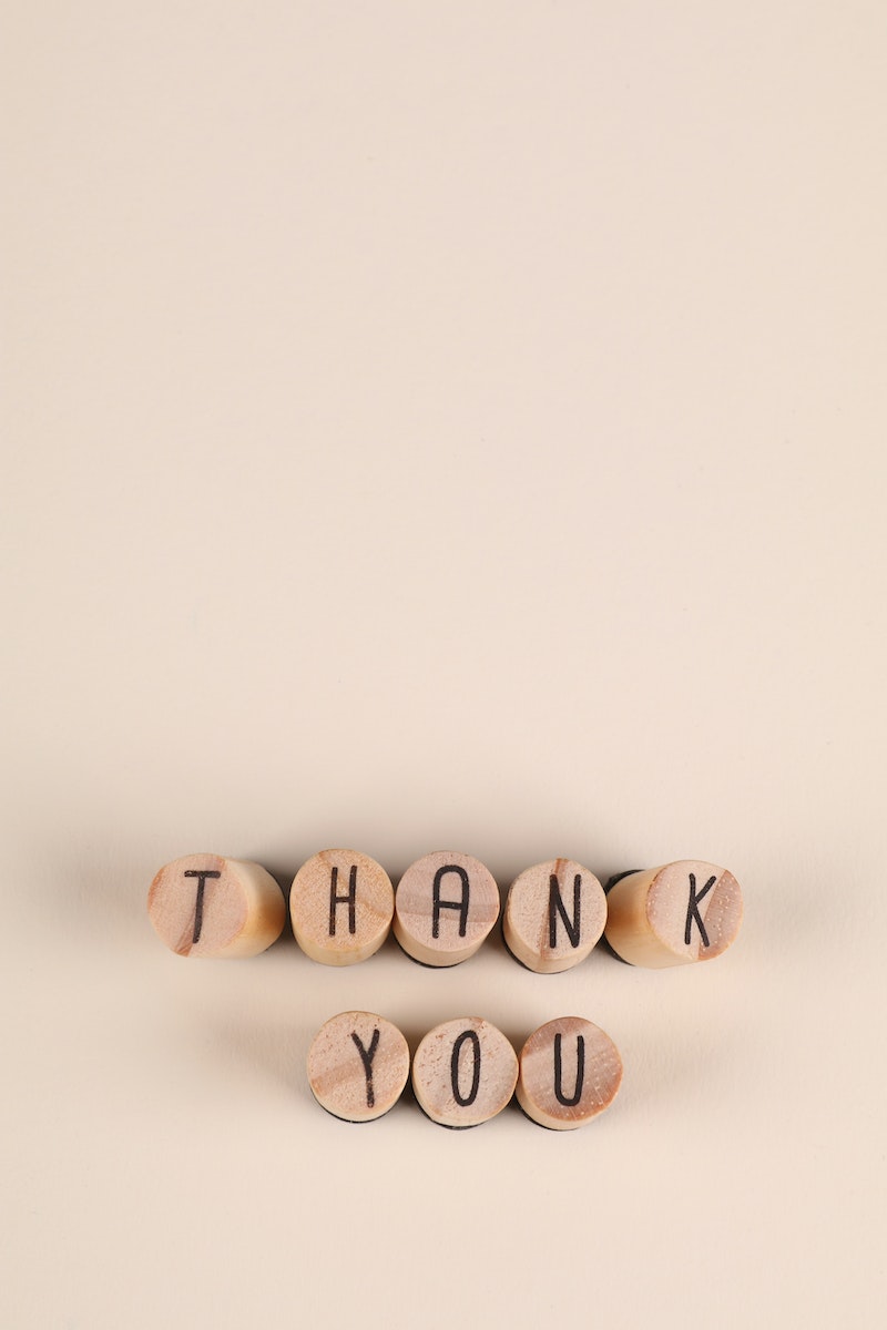 Thank You Wooden Pieces with Letters