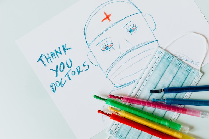 Thank you doctors colors drawing