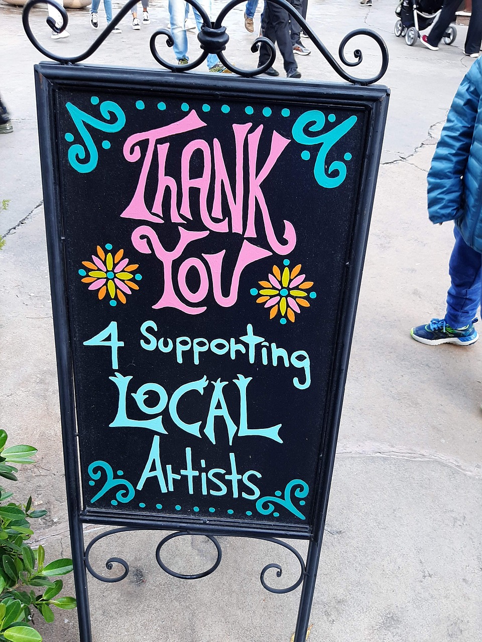 Thank you for supporting local artists signboard