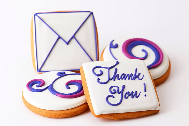 Thank you letter food cookies dessert wallpaper