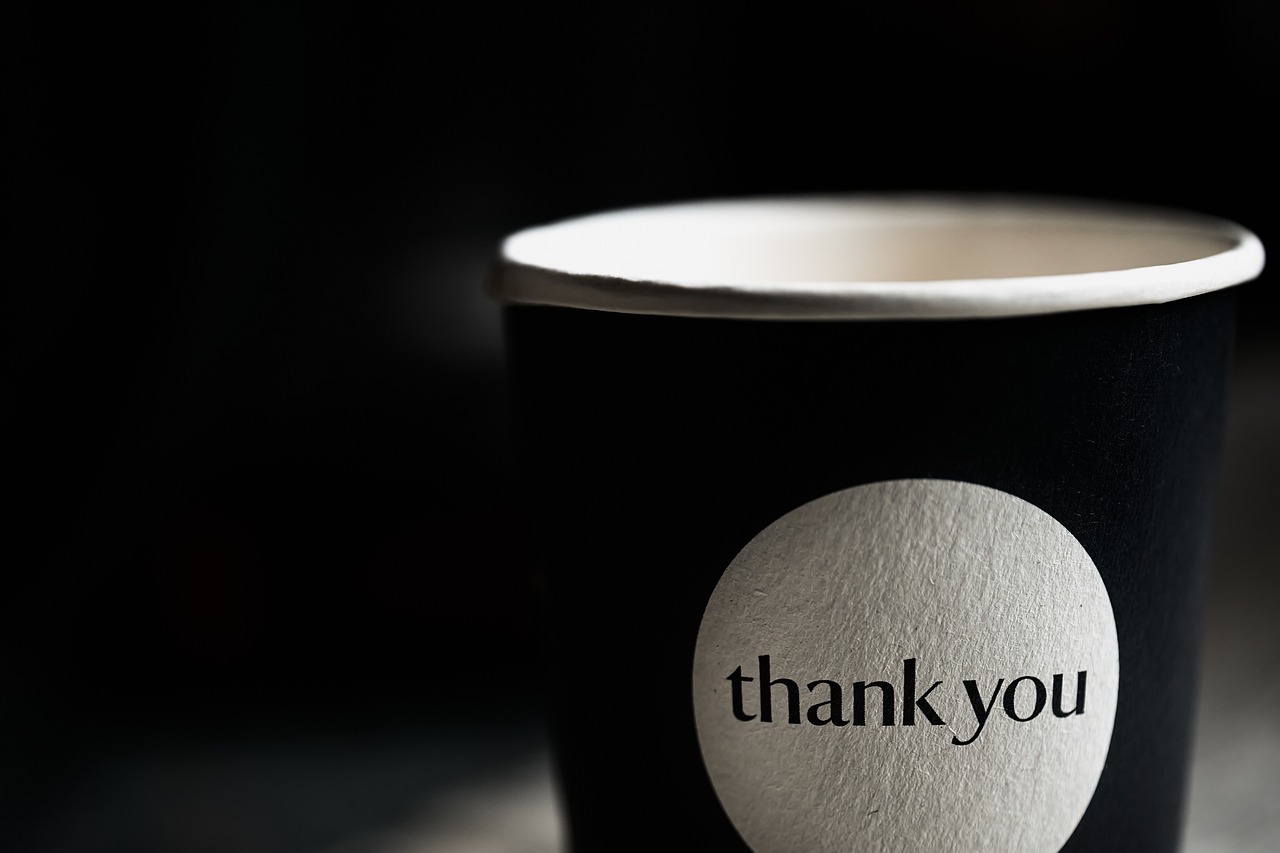 Thank you on cup