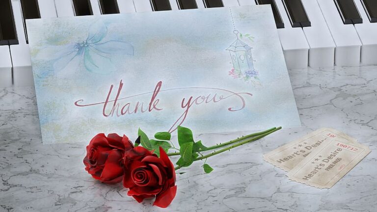 Thank you roses map piano keys