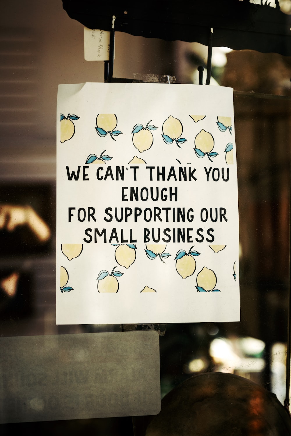 We can’t thank you enough for supporting our small business card